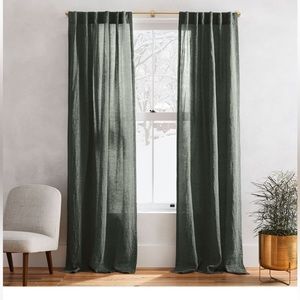 West Elm linen curtain